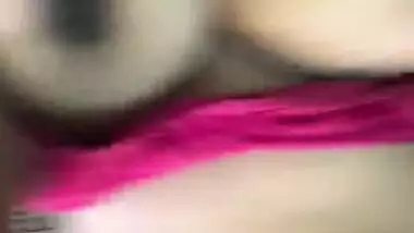 Beautiful desi bahbi showing her big boobs and fingering pussy selfie cam video
