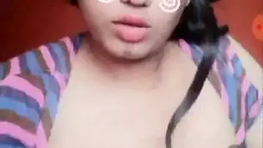 Indian Girl Rutvika sharma Playing With her Boobs in Live