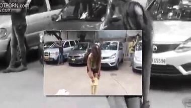 Hot Telugu actress Sri Reddy stripping in public