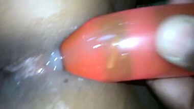 Indian girl getting fucked by dildo