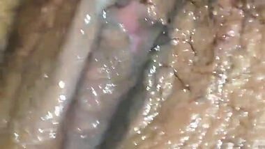 Close up wet pussy