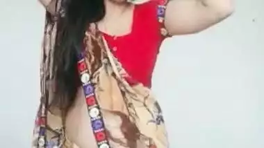 Hot Sexy Aunty Cleavage and Tummy Show