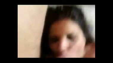 South Indian maid drinks cum after terrific blowjob