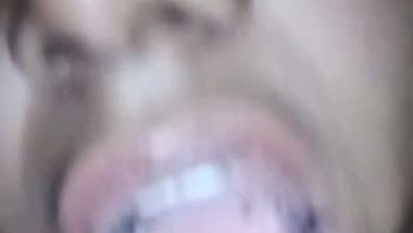 Village girl at night on video call shows nude body