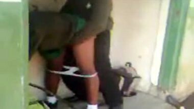 Young girl’s ass banged in the school