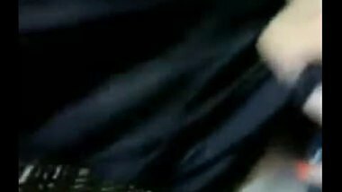 Muslim girlfriend fingers herself in front of lover