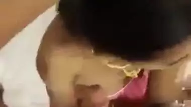 Horny girl sucking bf cock deepthroat clear audio