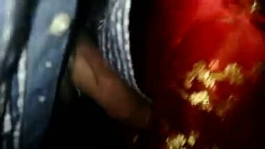 Satin dick groping aunty back