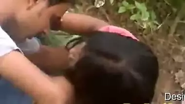 horny boob press and suck in park