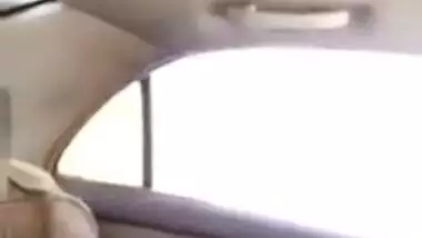 Horny XXX wife exposes sweet pussy in backseat of the Desi driver