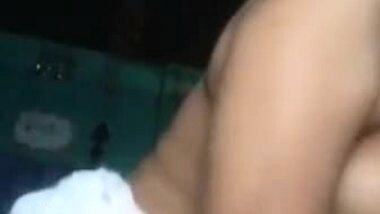 Horny Bengali girl riding pillow fingering pussy