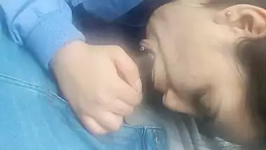 NRI cock sucking in car