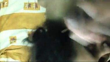 Sexy mom sucking her son’s black penis