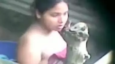 Emotional Desi aunty nude bathing outdoor secretly recorded by BF
