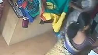 Satin silk saree aunty in shop