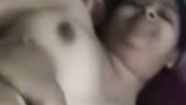 Ex-lover fucking busty wife pussy with condom dick
