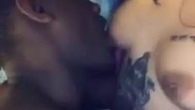 Cutie's nipples are so delicious that the Desi boy can't stop licking them