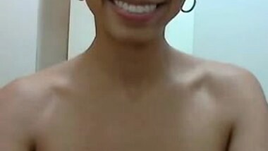 Skinny latina naked front the webcam