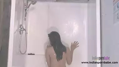 Fair Complexion Indian Babe Natasha Filmed Naked In Shower