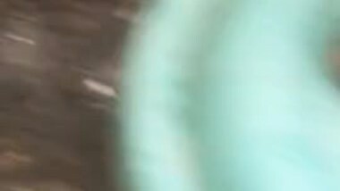 Aunty Bathing in Backyard