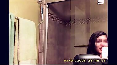 Spying on cute Indian teen showering