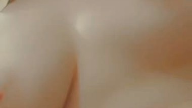 Brown hair girl cute boobs showing selfie MMS