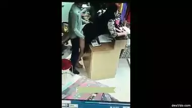 Boss Fucking young aunty in the Shop