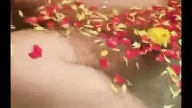 Desi Indian Couple Rati69Manmadha. Rati enjoying her floral bath