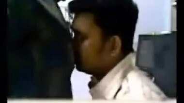 Office fun with colleague