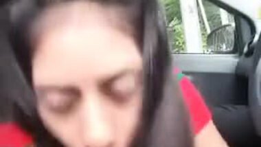 Indian Wife Blowjob in Car