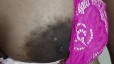 Tamil Desi wife boobs in pink bra