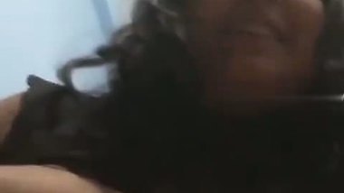 Round boobs girlfriend riding dick of boyfriend