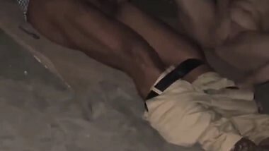 Sexy Indian Wife Full Nude & Fingering with Fan on Beach at Night