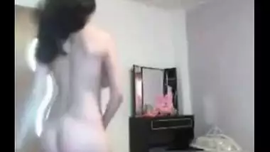 Large Boobs Teen College chick disrobes and dances