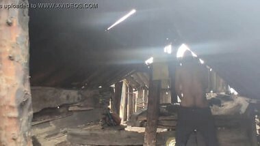 Young indian girl hot ass sex in timber factory
