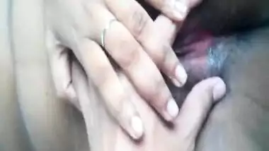 Horny Indian teen self boobs fondled and fingering her wet pussy