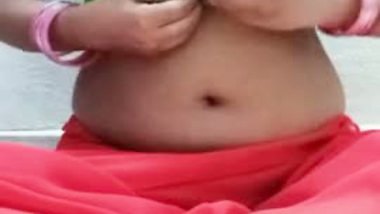 POV sexy bhabhi in red saree