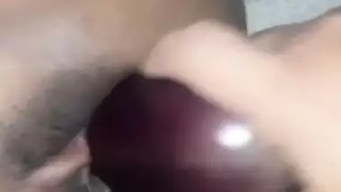 Rosni Is Fingering & Inserting Brinjal In Her Hot Pussy