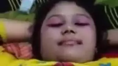 Pressing boobs of a chubby teen from Orissa