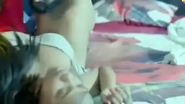 Desi Young Wife Ride With Her Husband