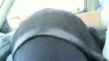 Desi Bhabhi sucking cock Eat Cum car BJ in UK hijab muslim