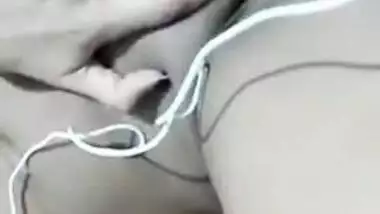 XXX video of Indian touching her own natural tits and smooth pussy