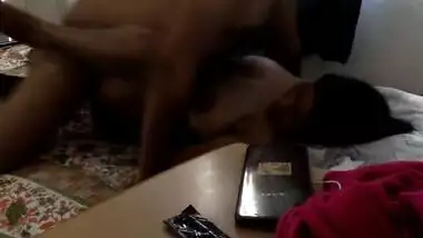 Jija Fucking Saali with a condom on MMS video