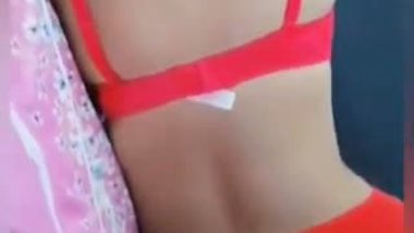 Hot desi girl nude video in red lingerie