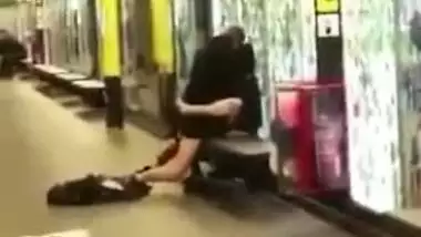 Beautiful girl fucking on railway station