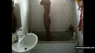 Indian sister filmed in the shower