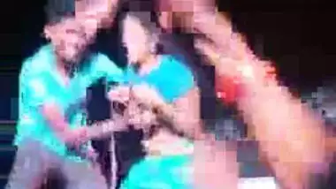 Telugu Girl Showing Boobs On Stage At Recording Dance