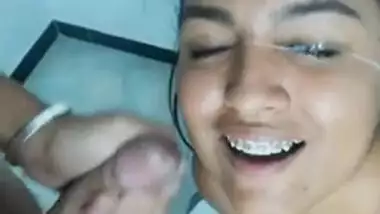 Cumming On Face Of Sexy Indian Wife With Big Tits