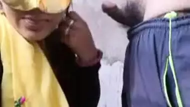 Anjubhabhi pissing outdoor and giving blowjob