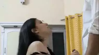 Sexy babe gives an Indian blowjob to her stepbrother